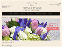 Tablet Screenshot of corporateflowersandgifts.com